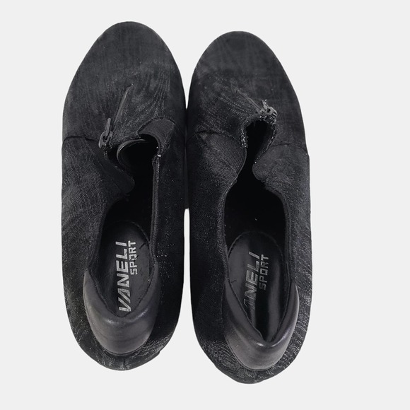 Vaneli Sport Front Zip Sneaker Nubuck Reptile Leather Comfort Shoes Black 9 - Picture 7 of 9